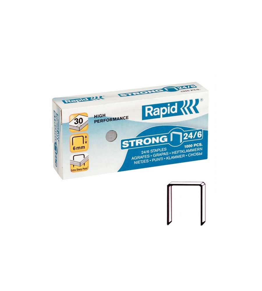 Rapid 24855800 Strong 24/6 Galvanised Staples