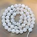 Natural White Moonstone Gemstone Round Loose Beads in 15.5