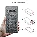 Ringke Air Prism Glitter Compatible with Galaxy Note 8 Case Sparkle Stylish Pattern Full-Body Textured Protective Drop Resistant Cover for Galaxy Note8 - Glitter Gray