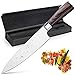 Chef Knife, Koncle 8 Inches Japanese High Carbon Stainless Steel Kitchen Knife with Sharp Blade, Ergonomic Handle, Pro Chef's Knife for Cutting, Chopping, Slicing, Carving, Mincing, Gift Box