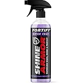 Car Wax Spray and Ceramic Coating for Cars - 3 in One Waterless Car Wash and Detailing for Maximum Shine - High Gloss Top Coat, Protective Auto Wax - 16FlOz by Shine Armor
