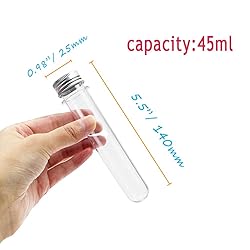 24 PCS Plastic Test Tubes,45 ml Clear Test Tube