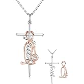 Faith Cross Stethoscope Nurse Necklace 925 Sterling Silver Nursing Jewelry Gifts for Doctor Medical Student Graduation