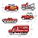 Die-Cast Toy Trucks Fire Engine Trucks Gift Set - Mini Rescue Fire Vehicles Car Toy in Carrier Truck Play Car Fire Trucks for Boys Girls Toddlers Kids