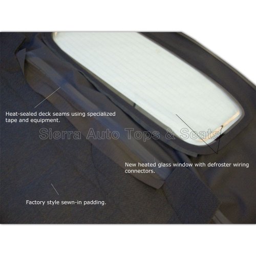 Sierra Auto Tops Convertible Soft Top Replacement, compatible with Toyota Solara 2004-2009, w/Heated Glass Window, TwillFast II Canvas, Beige