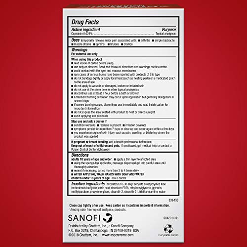 Aspercreme Odor Free Warming Pain Relief Gel 2.5 oz. for Arthritis