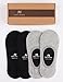 Vero Monte 4 Pairs Women Middle Profile No Show Socks (6-7.5, 2 Grey + 2 Black) 45051