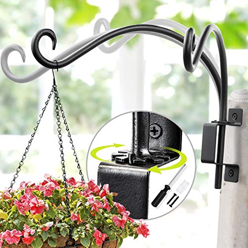 Swivel Plant Hanger Hanging Plant Bracket (12inch/Black