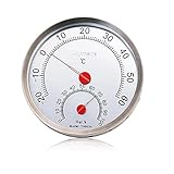 iHome&iLife Hygrometer,Round Glass Analog Thermometer for Humidors Indoor Outdoor Humidity Meter