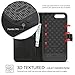 TUCCH iPhone 8 Plus Case, iPhone 7 Plus Wallet Case, Leather Wallet Phone Case [Card Slot] [Flip] [Wallet] [Stand] Carry-All Case Compatible with iPhone 8 Plus/7 Plus 5.5 Inch, Black