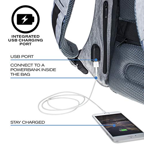 XD Design Bobby Compact AntiTheft Laptop USB Backpack Mint Green