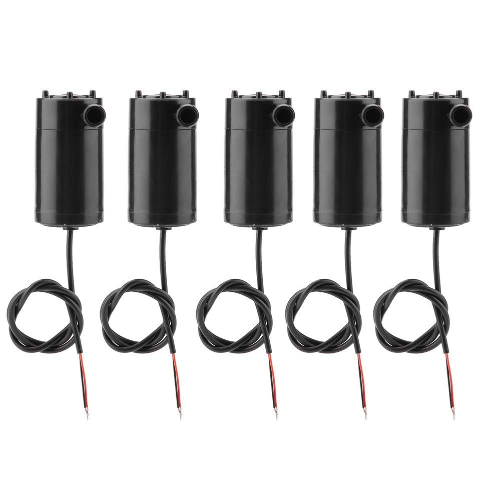 DollaTek Mini Water Pump, Motor Pump Water Pumps DC 3V 5V Micro Submersible Mini Water Pump or Fish Tank Fountain Aquarium, Micro Motor Pump Water Pumps - 5Pcs