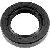 uxcell Oil Seal, TC 25mm x 40mm x 8mm Nitrile Rubber Cover Double Lip with Spring for Bearing Shaft, Black Pack of 1