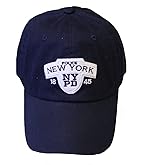 NYPD Men's Baseball City of New York Police Department Badge (Navy/White, Applique Front)