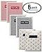 48 Photo Mini Photo Album, 4 x 6 Inch, Pack of 6, Clear View Cover with Removable Decorative Inserts, by Better Office Products, Holds 48 Photos, 6 Pack