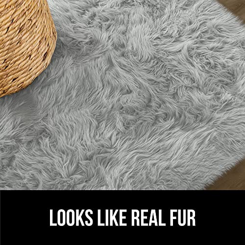 Gorilla Grip Fluffy Faux Fur Rug, 5x7, Machine Washable Soft Furry Area