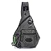 Large Sling Backpack, Sling Chest Bag Shoulder Crossbody Daypacks Fits 14.1-Inch Laptop Bookbag for Travel Outdoor Men Women (Grey55)