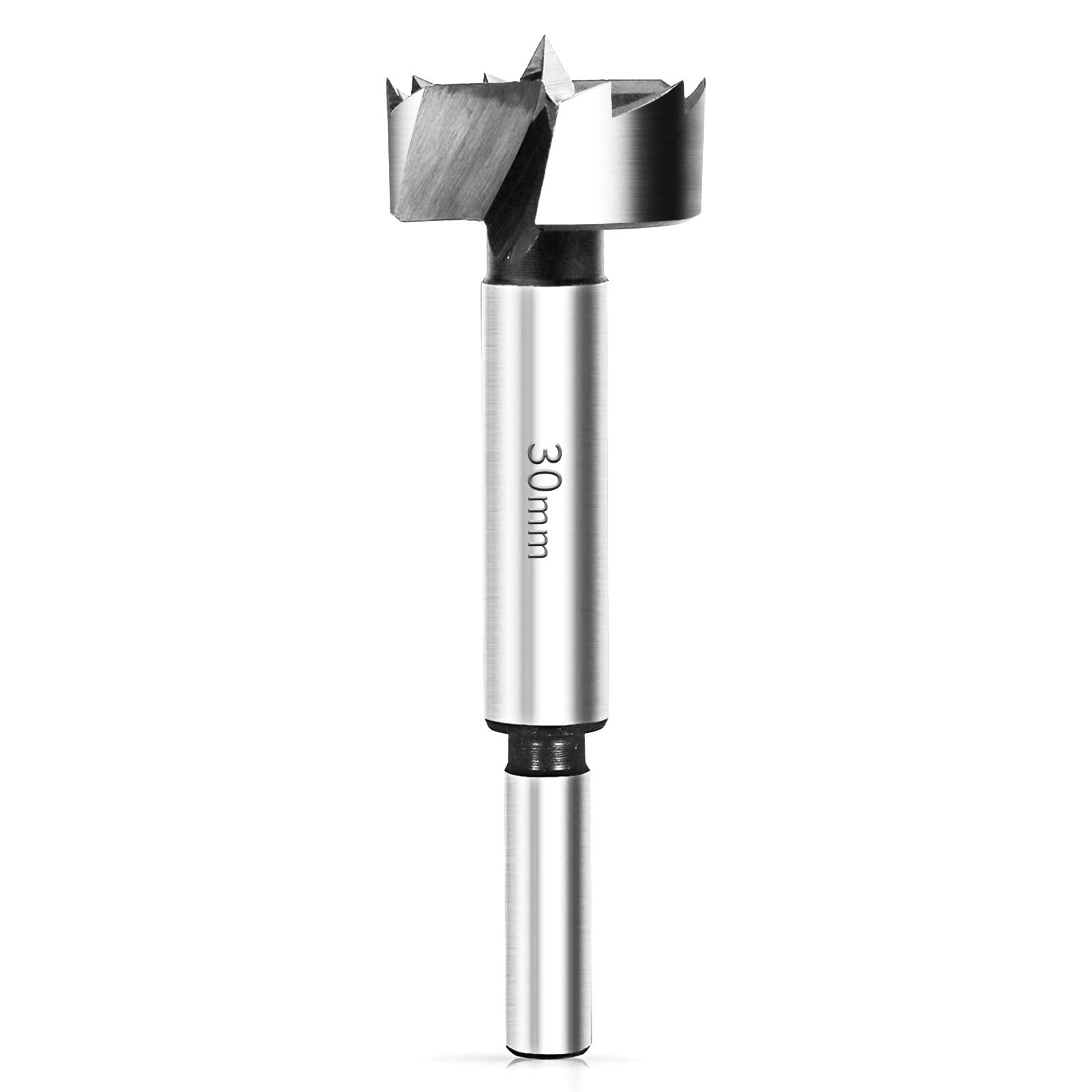 BAIDETS Forstner Drill Bit 30mm - Precision Woodworking Bit with Round Shank, Forstner Bit Compatible with Drills & Drill Presses