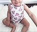 Canis Newborn Baby Girls Ruffle Watermelon Pineapple Lemon Fruit Print Backless Romper with Headband (6-12M, Pink Watermelon)