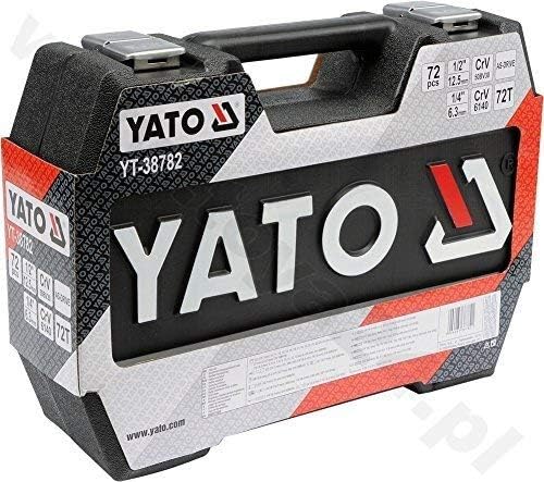 YATO YT-38782 - Socket Set 1/4-inch and 1/2-inch (72 Pieces), Schwarz, Variety Pack - Image 3