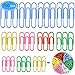 Colored Paper Clips 700 Pieces, EAONE Vinyl Coated Metal Paper Clips 50mm 33mm 28mm Document Paper Organizer Clips for Office School Home, Colors