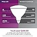 Philips 462291 Led Dimmable BR30 Light Bulb, 650 lm., 5000-Kelvin, 9W, E26 Base, Daylight (Pack of 6)