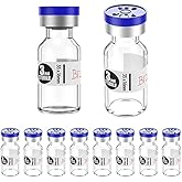 Ks-Tek Sterile Empty Vials with Self Healing Injection Port,with Flip Off Aluminum Cap,Sterile Package (3ml,10)