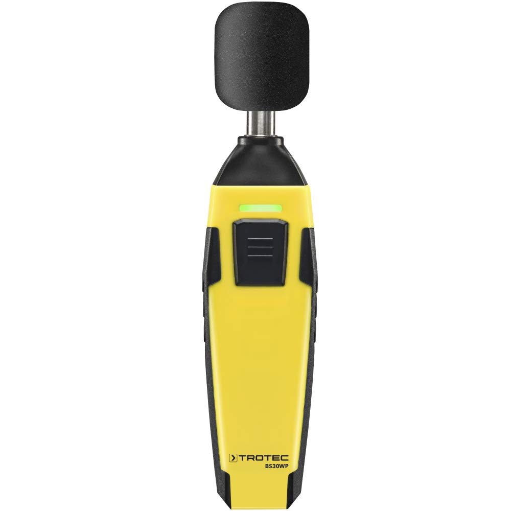 TROTEC Sound Level Meter BS30WP Versatile Sound Level Meter as App Sensor with Smartphone Operation Automatic Shut-Off Measurement Value Hold Logging and Alarm Function