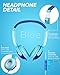 Kids Headphones, Mumba Volume Limited Over Ear Headphones, 85 Safe Listening Adjustable Headsets with Microphone for Kids Children (Blue)