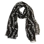 Wrapables Lightweight Musical Notes Long Scarf