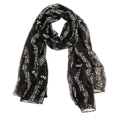 Wrapables Lightweight Musical Notes Long Scarf Wrapables Lightweight Musical Notes Long Scarf