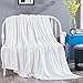 SONORO KATE Fleece Blanket Soft Warm Fuzzy Plush Queen(90-Inch-by-90-Inch) Lightweight Cozy Bed Couch Blanket,Easy Care, Ivory