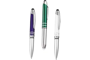 JOINPAYA 3pcs Multifunction Metal Ballpoint Pens with LED Light and Touchscreen Stylus Tips – Portable