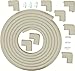 Linden Tree Baby 20.4 Ft of Edge And Corner Guard Coverage (Includes 8 Corner Guards). Stylish Beige Color PLUS 6-Pack Home Safety Electric Plug Protectors. Keep Toddlers Safe While They Learn to Walk.