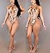 Khaleesi Women's O Neck Sleeveless Sequin Summer Bikini Bodysuit Swimwear