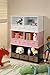 Badger Basket Stackable Toy Storage Organizer - 5-Shelf Modular Unit with 3 Removable Fabric Bins, Solid Panel Construction, Expandable Design for Toys and Crafts - Pink