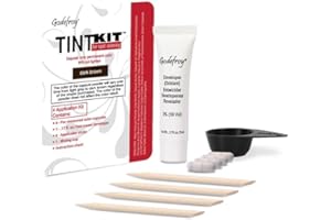 Godefroy Hair Color Kit for Spot Coloring, Covers Up Gray Hairs, Dark Brown, 4-Application Kit, Pack of 1