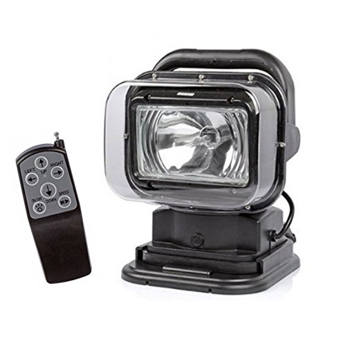 Suparee-1pcs-Black-12v-55w-Remote-Control-HID-Xenon-Search-Work-Light-for-Boatcarsuvcampinghike-Rotating-Wirel