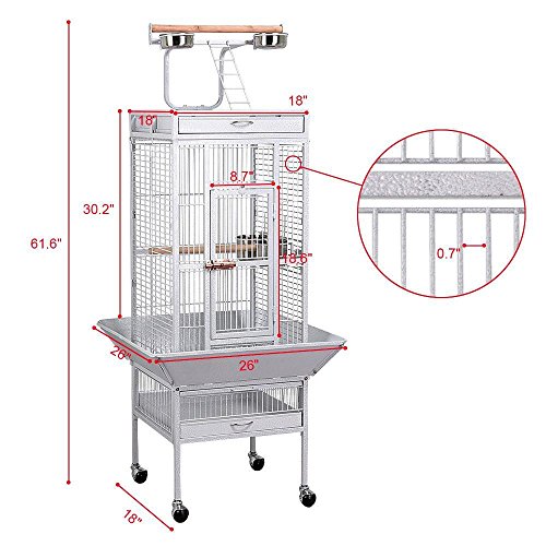go2buy Wrought Iron Select Bird Cage Parrot Cockatoo Birdcage Stands