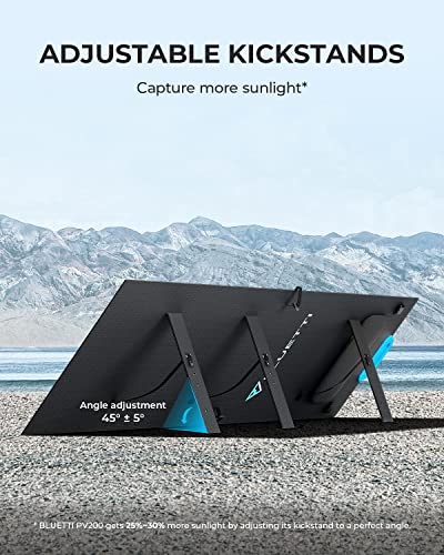 ZOUPW 200 Watt Portable Solar Panel With 20A PWM Controller - 23.5% Efficient, Foldable, IP68 Waterproof For Power Stations & 12V Batteries