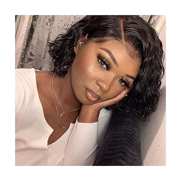 8A Lace Closure Brazilian Bob Wig 100% human hair Amazon.com : Real Skinlike 2X6 HD Crystal Lace Closure Wig  main image 4
