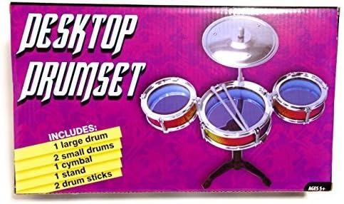 Multi Colored Stripe Pattern Mini Desktop Drumset
