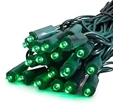 GKI Bethlehem Lighting FlexChange Indoor/Outdoor Holiday Christmas Light Set with 50 Wide-Angle 5 mm LED , Green