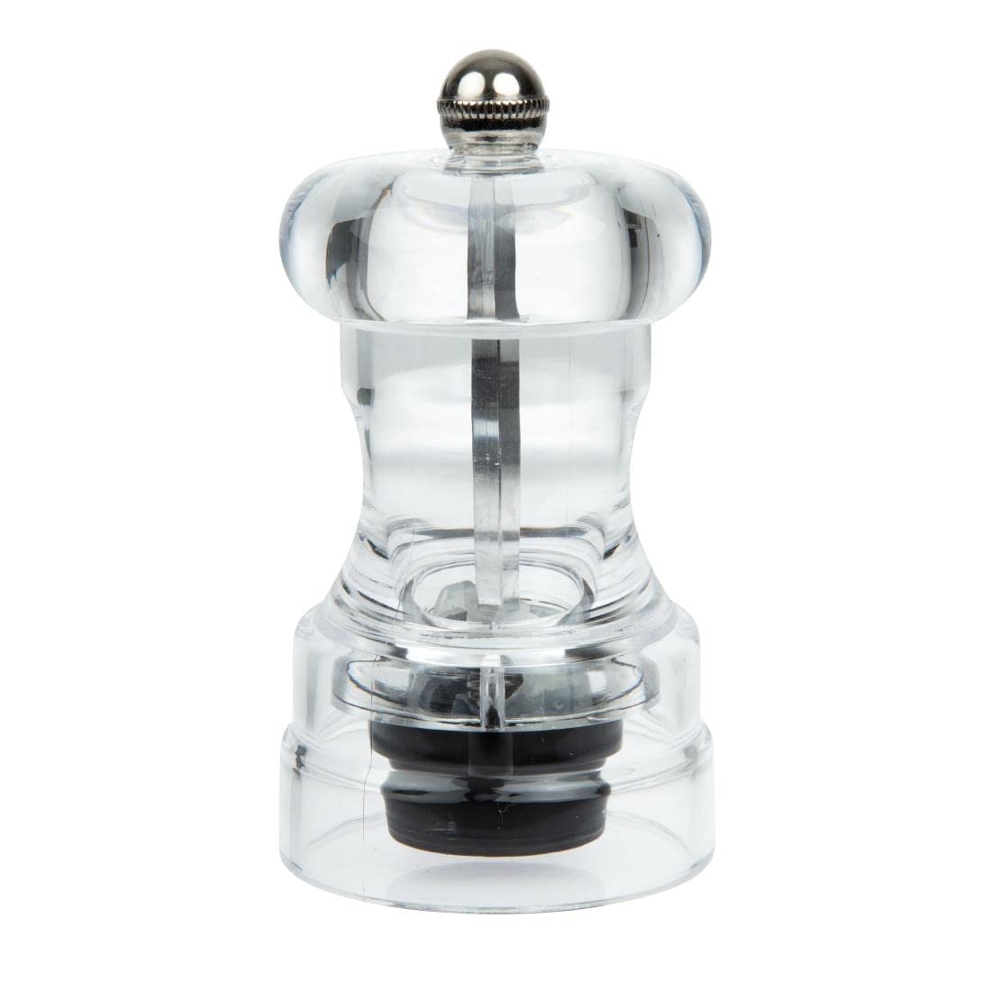 Olympia Acrylic Salt and Pepper Mill 102mm - Portable Condiment Grinder for Restaurants, Pubs, Home CE318