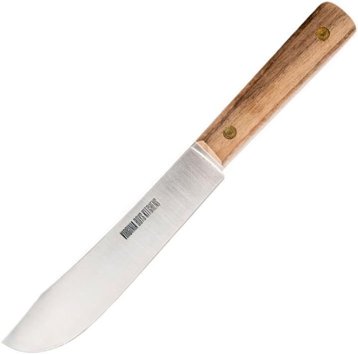 7 Inch Full Tang Chef Knife Handmade in USA - 1095 High Carbon Steel Forged Blade with Wood Handle