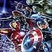 Baccessor Super Hero Shower Curtain Spider Man, Hulk, Captain America, Black Panther and Iron Man Marvel Fans Favorite, Hooks Included, 72