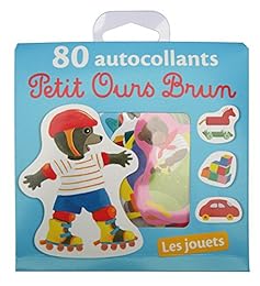 80 autocollants Petit Ours Brun