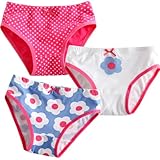 Vaenait Baby Toddler Kids Girls Briefs 3-Pack Underwear Set Daisy