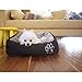 Pet Paw Pet Bed for Cats and Small Dogs High Quality/Fade resistance- Improved Sleep -Machine Washable- Waterproof Bottom- Black