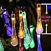 [26ft 40 Led] Garden Solar Outdoor Lights Fairy Water Drop Outdoor Lighting Lamp, 8 Mode (Steady, Flash), Waterproof, Decoration for Patio, Lawn, Fence, Yard, Christmas, Tree, Party (Multi Color)